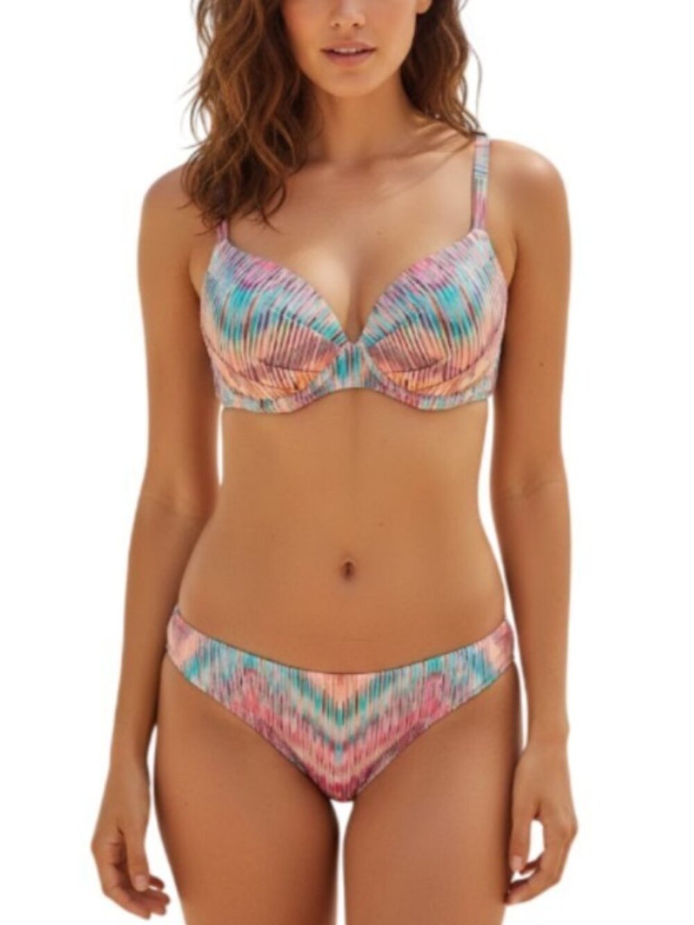 Raisins Juniors Underwire Push Up Bikini Top Cheeky Bottom 2Pc. Set Large NWT